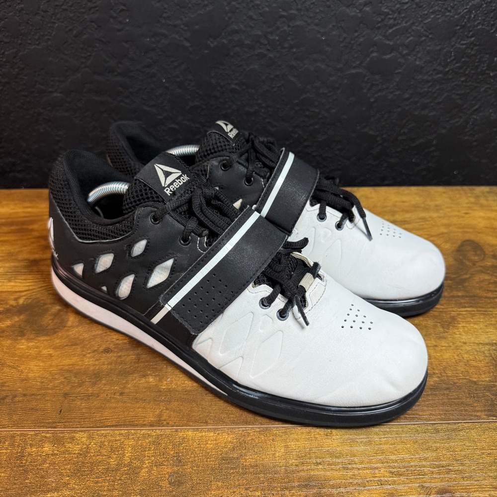 Reebok Lifter PR CN4513 Black White Synthetic‎ Weightlifting Shoes Mens Size 10